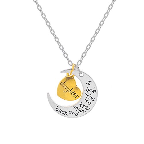 Heartfelt Daughter's Heart Pendant Necklace - Elegant Jewelry Gift for Graduation, Birthday & Christmas - Perfect Present from Mom & Dad for Special Occasions