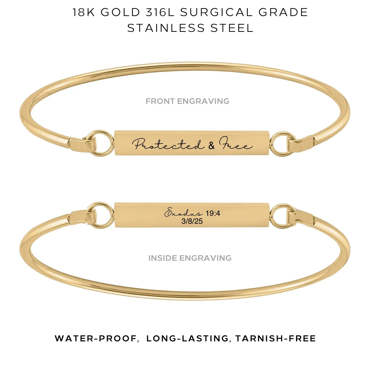 Elegant 'My Story' Bangle Bracelet for Women - Personalized Jewelry Gift - $35.00 | Perfect for Anniversaries, Birthdays & Special Occasions