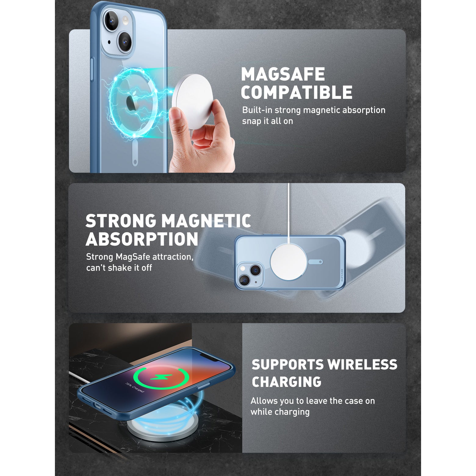 iPhone 14 Plus Case 6.7 Inch - Unicorn Beetle MAG Slim Clear Protective Cover with MagSafe Compatibility | Shockproof & Scratch Resistant | Perfect for Everyday Use, Travel & Outdoor Activities