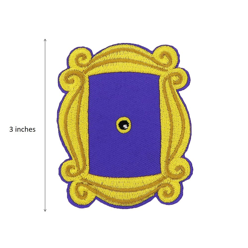 Fun Friendship Iron On Patches for Clothes - Embroidered DIY Sewing Patches for Jackets, Jeans, Bags - Cute Door Frame Design for Best Friends Gifts & Craft Projects