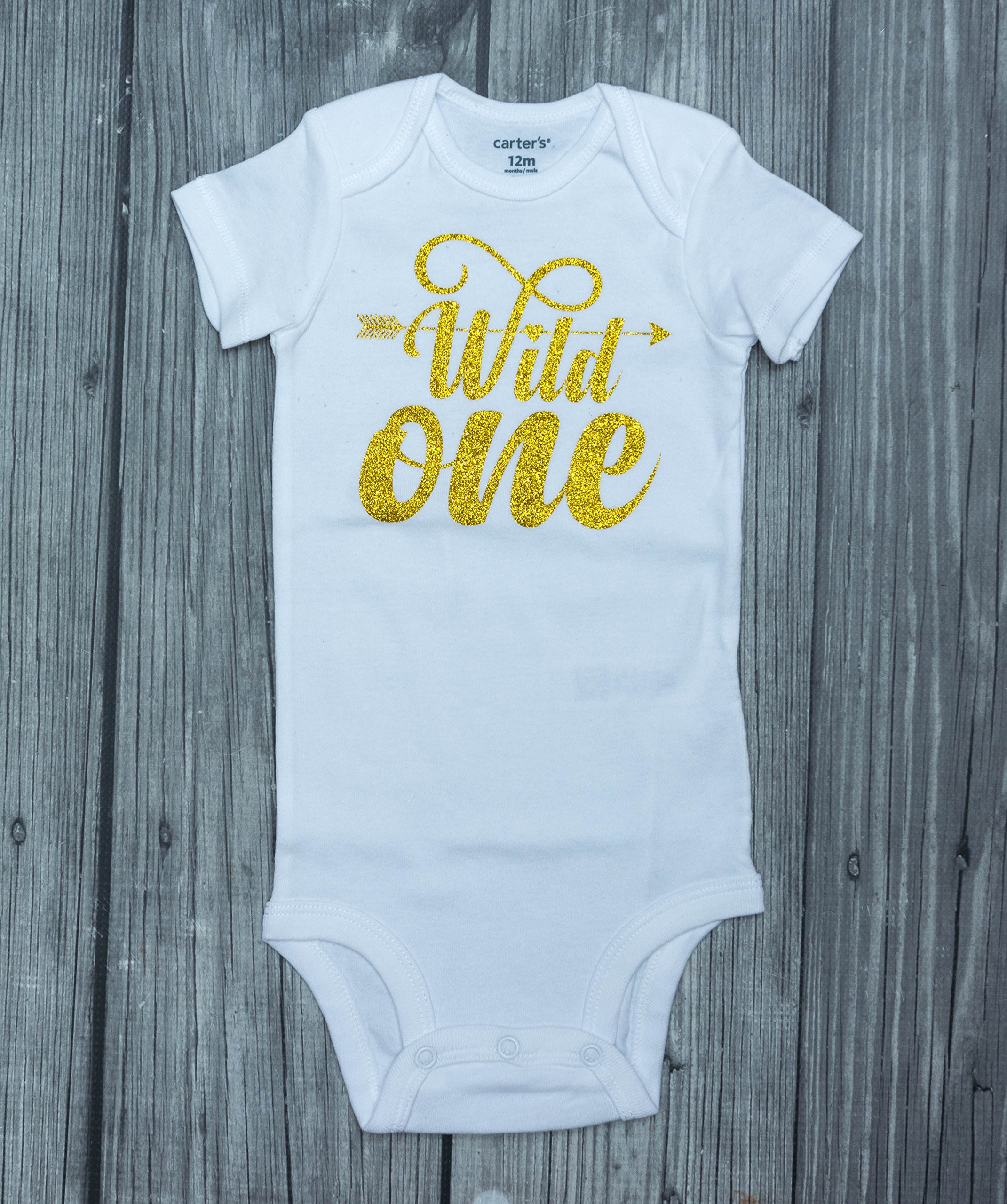 Wild One Birthday Outfit Set for Girls - Pink & Gold 1st Birthday Bodysuit with Crown Headband - Perfect for First Birthday Photoshoots, Parties & Celebrations