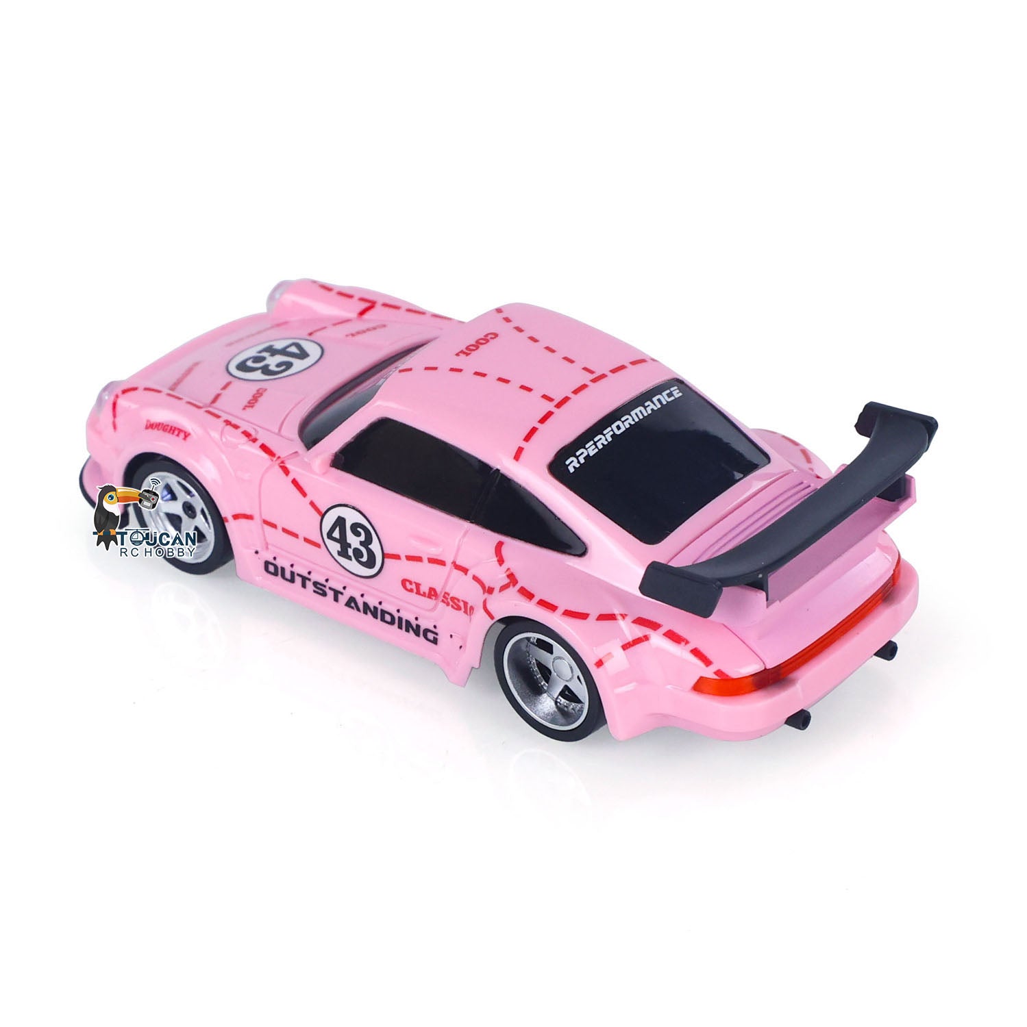 1/43 2.4G RC Drift Car - High Speed 15KM/H 4WD Mini Racing Vehicle with Battery & LED Lights - Ready-to-Run RTR Toy for Kids - Perfect for Indoor Racing, Birthday Gifts & Drift Competitions