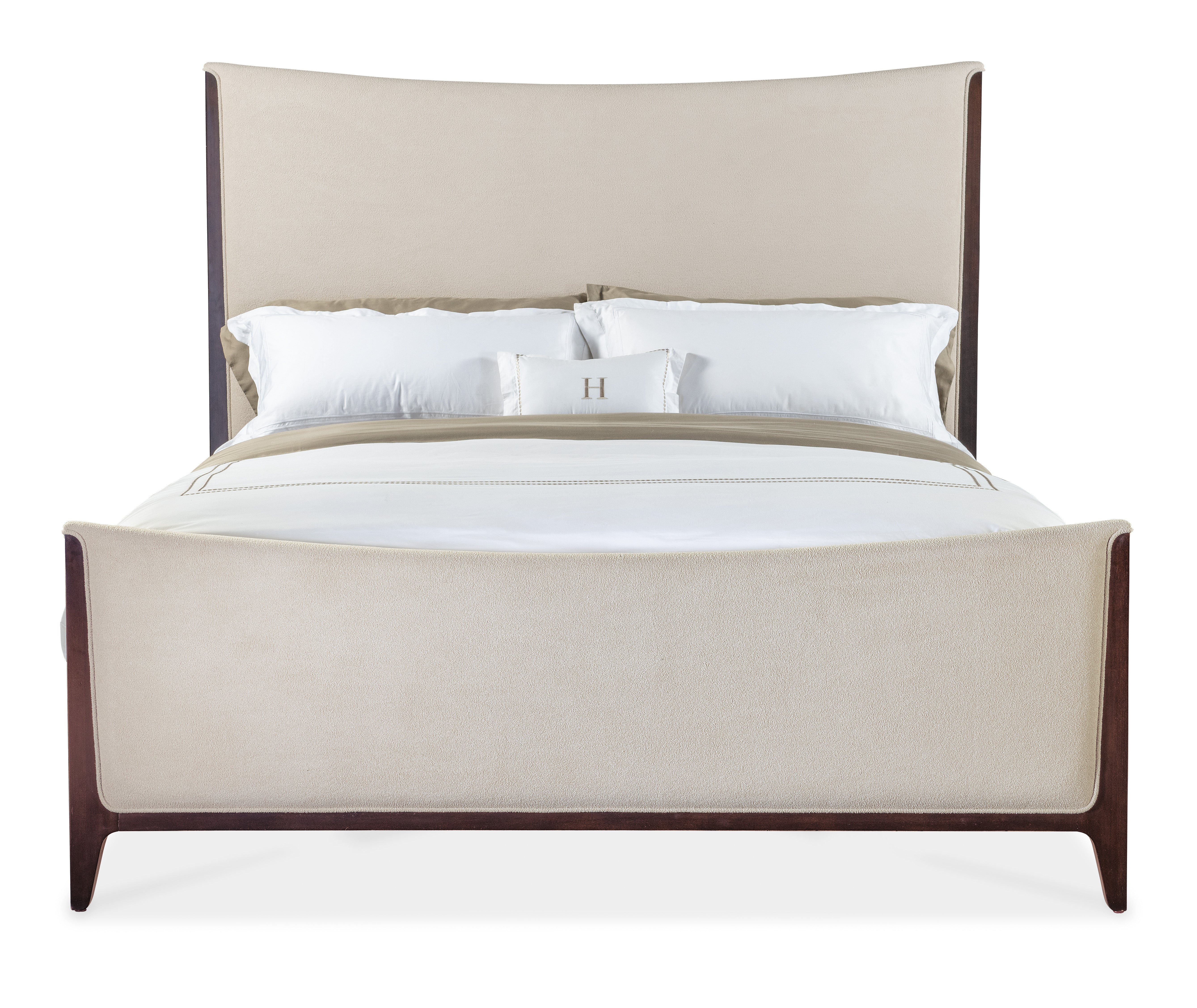 Bella Donna King Upholstered Bed Frame with Tufted Headboard - Luxurious Fabric Platform Bed for Master Bedroom, Guest Room & Home Decor