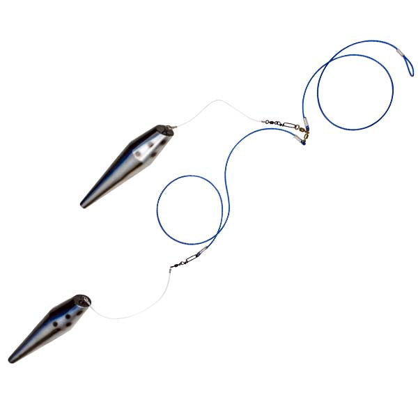 Boone Lulu Mackerel 13.5 Inch 2 Pin Rigged Ultimate Pin Teaser Fishing Lure - Perfect for Saltwater and Freshwater Fishing