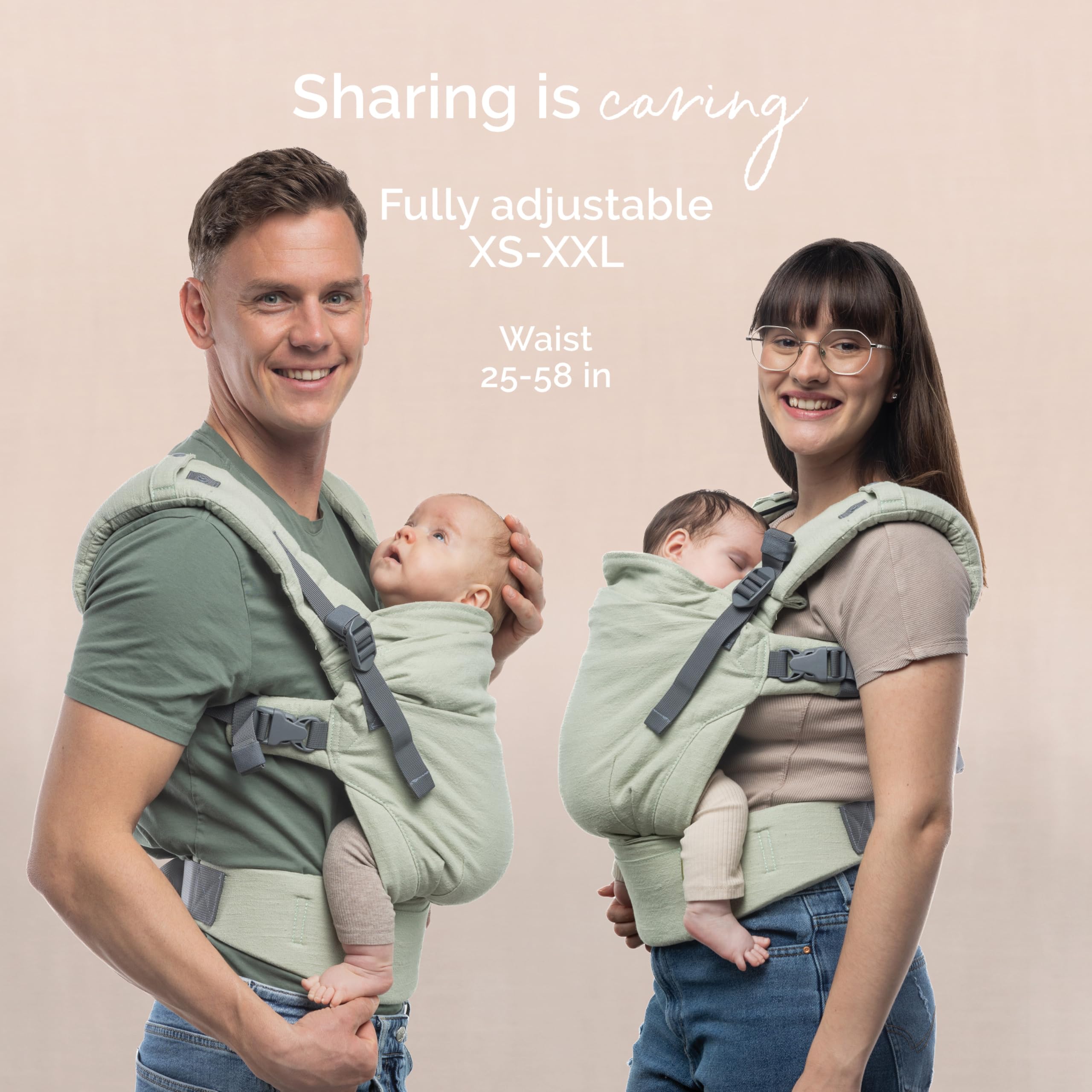 Premium Boba X Baby Carrier - Soft Linen Willow Wrap for Newborns & Toddlers - Ergonomic, Hands-Free Baby Wearing - Perfect for Hiking, Shopping & Daily Parenting