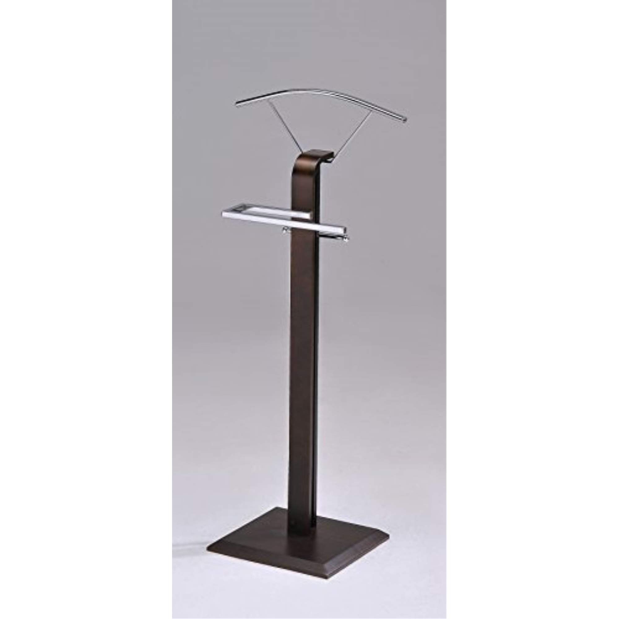 K & B Furniture CH-4450 Valet Stand - Wooden Coat Rack with Storage Shelf & Hooks for Entryway, Bedroom, or Closet Organization - Perfect for Hanging Coats, Hats, Scarves & Keys