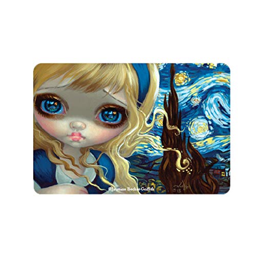 Arcane Vault - Jasmine Becket-Griffith Gothic Fairy Tale Alice & The Starry Night Wooden Refrigerator Magnet - Laser-Cut UV-Coated Home Decor for Kitchen, Office & Dorm Room (1231-LM)