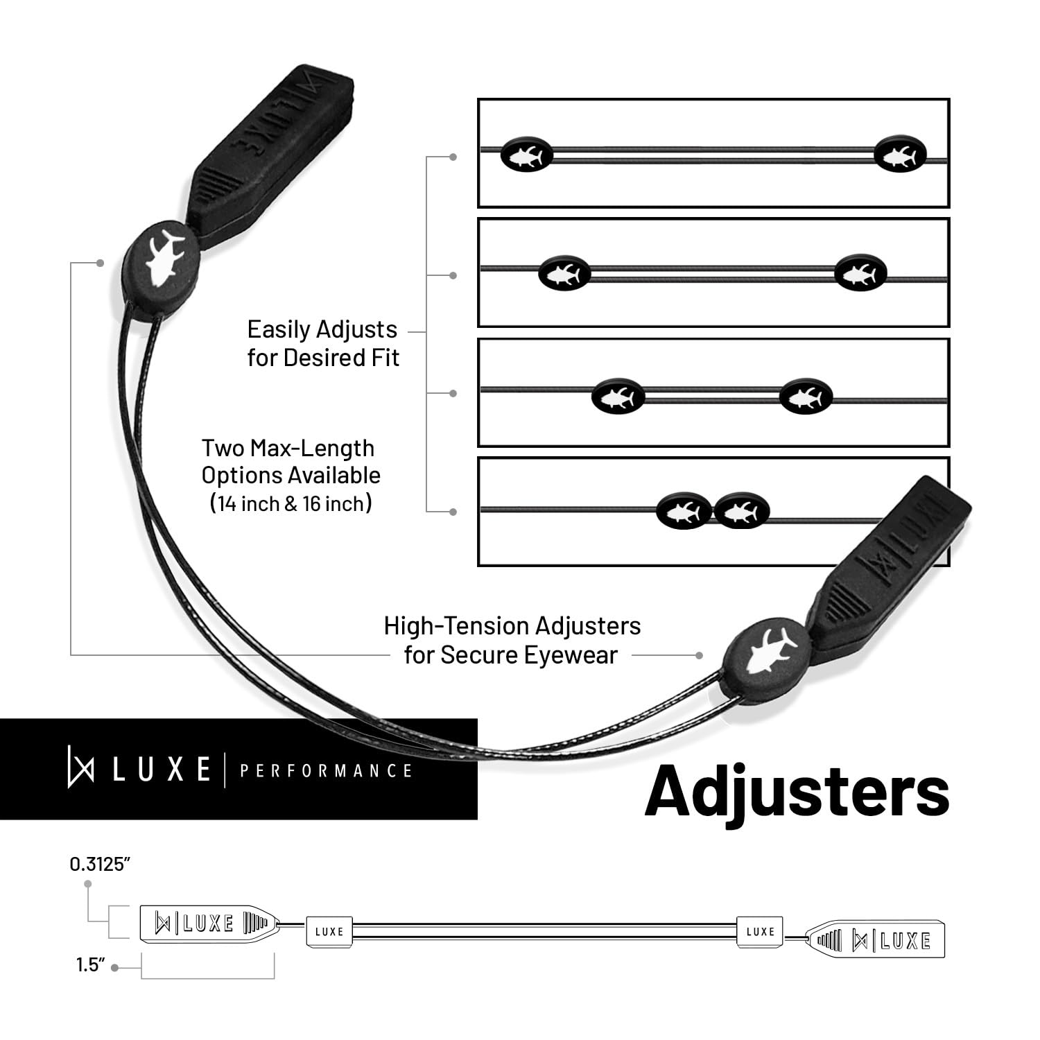 Adjustable Glasses Strap - Secure Eyewear Retainer for Sunglasses & Eyeglasses | Anti-Slip Cable Straps | Perfect for Sports, Running, Hiking & Outdoor Activities