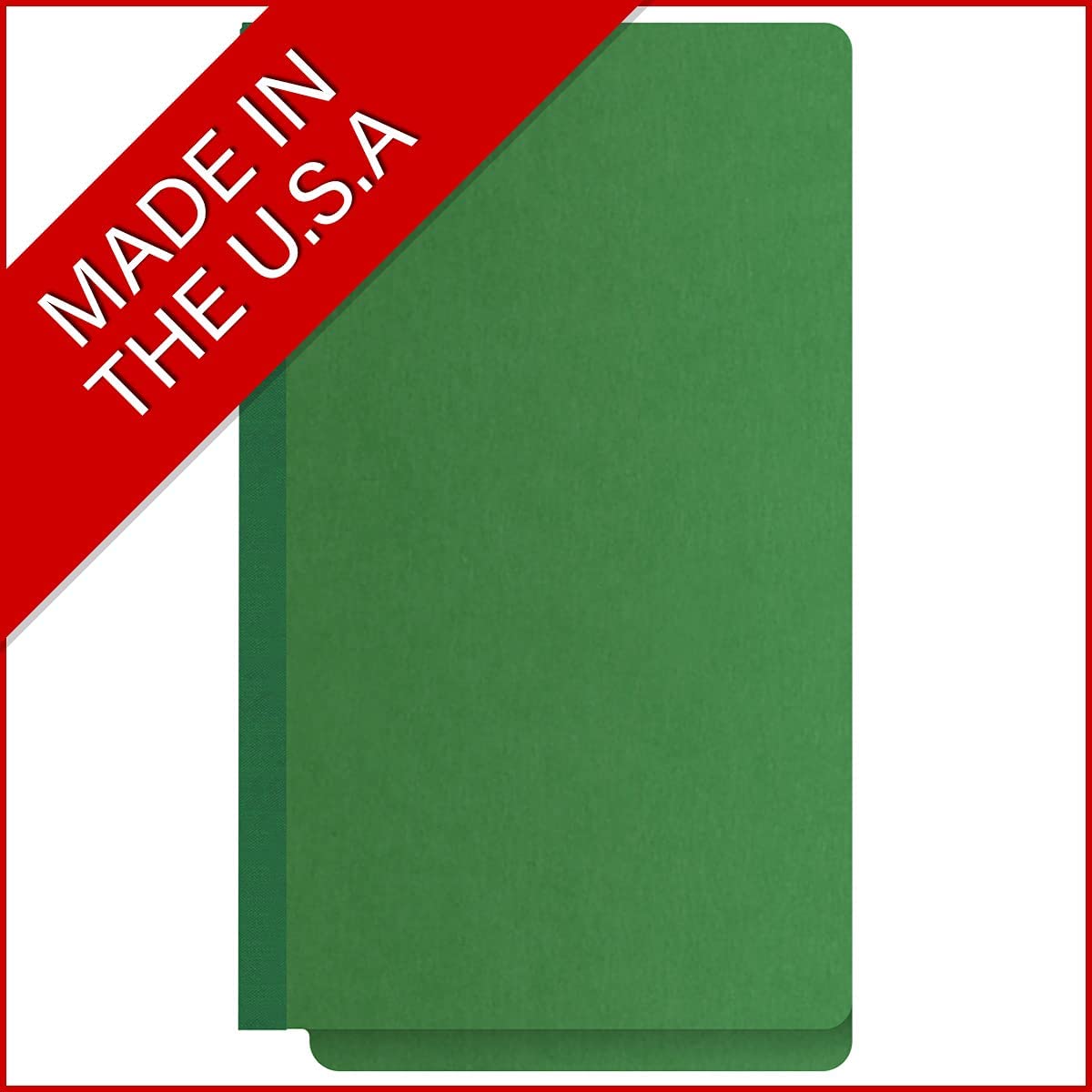25-Point Pressboard Classification Folders with Full Cut End Tab - Legal Size, 2 Dividers, Moss Green (Box of 10) - Perfect for Office Organization, Document Filing & Legal Paperwork