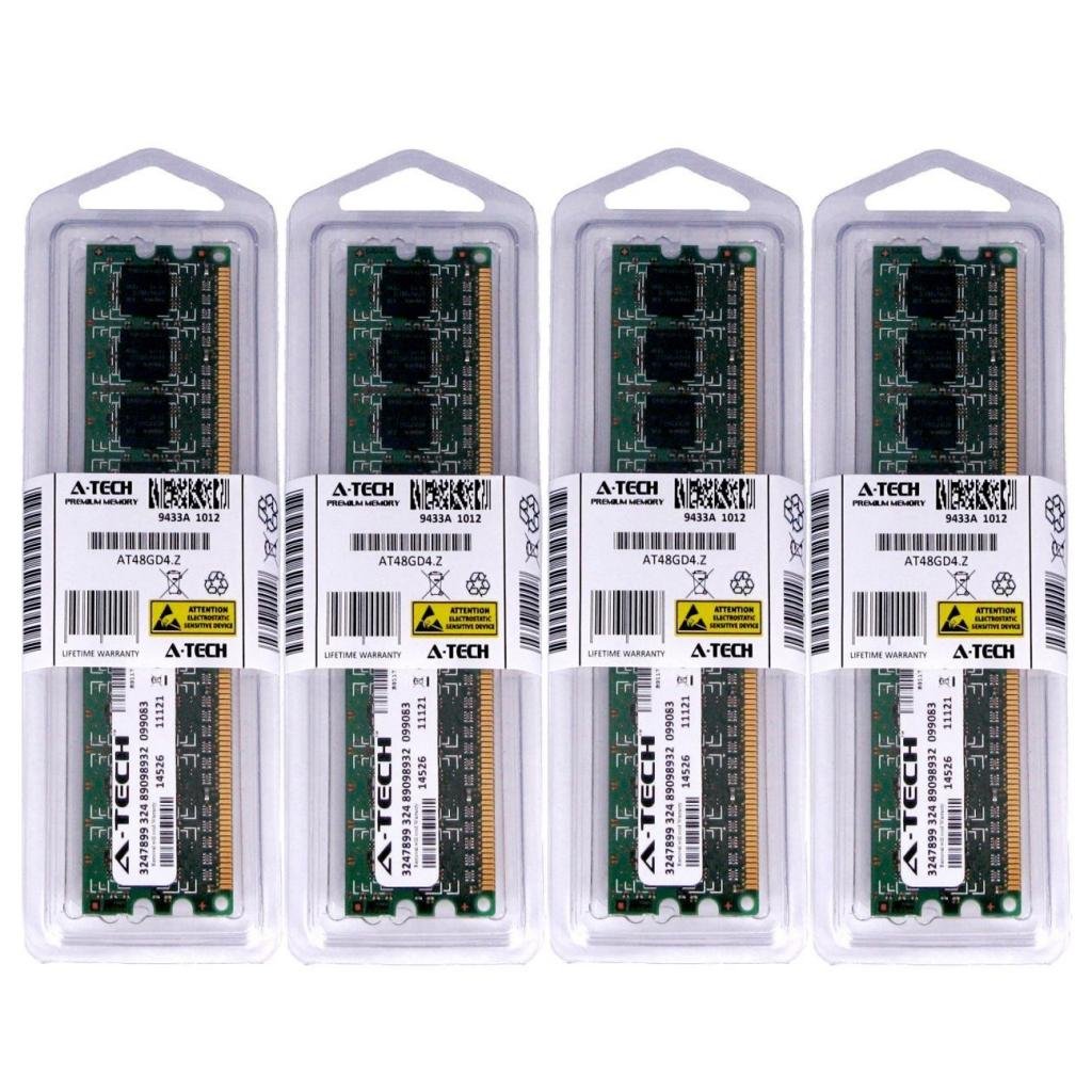A-Tech 32GB RAM Kit (4x8GB) DDR3 1333MHz PC3-10600 Non-ECC DIMM Memory for Gigabyte GA-MA770T-US3/GA-MA785GMT-UD2H/GA-MA785GMT-US2H/GA-MA785GPMT-UD2H/GA-MA785GT-UD3H/GA-MA78LMT-US2H Motherboards - Perfect for Gaming, Office Work & PC Upgrades