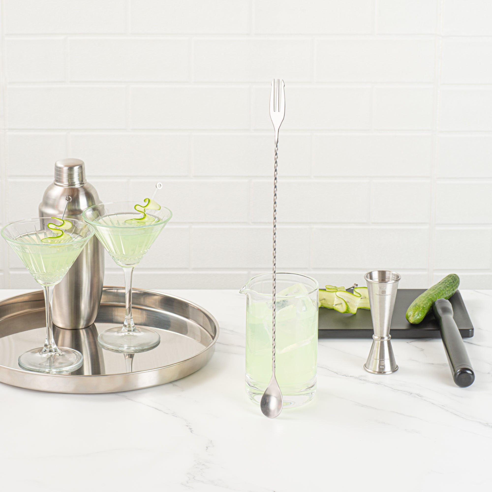 Premium Stainless Steel Trident Bar Spoon - 16
