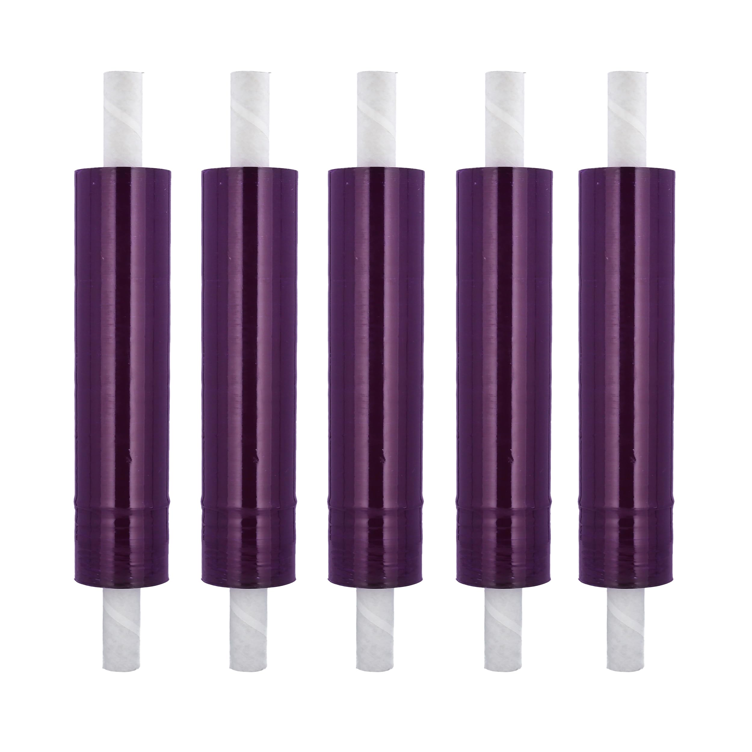 PSBM 4 Pack Purple Stretch Wrap with Handles - 20 Inch x 1000 Feet, Dark Opaque Plastic Cling Film with Extended Core Handles | Ideal for Moving, Shipping, Storage & Warehouse Packaging