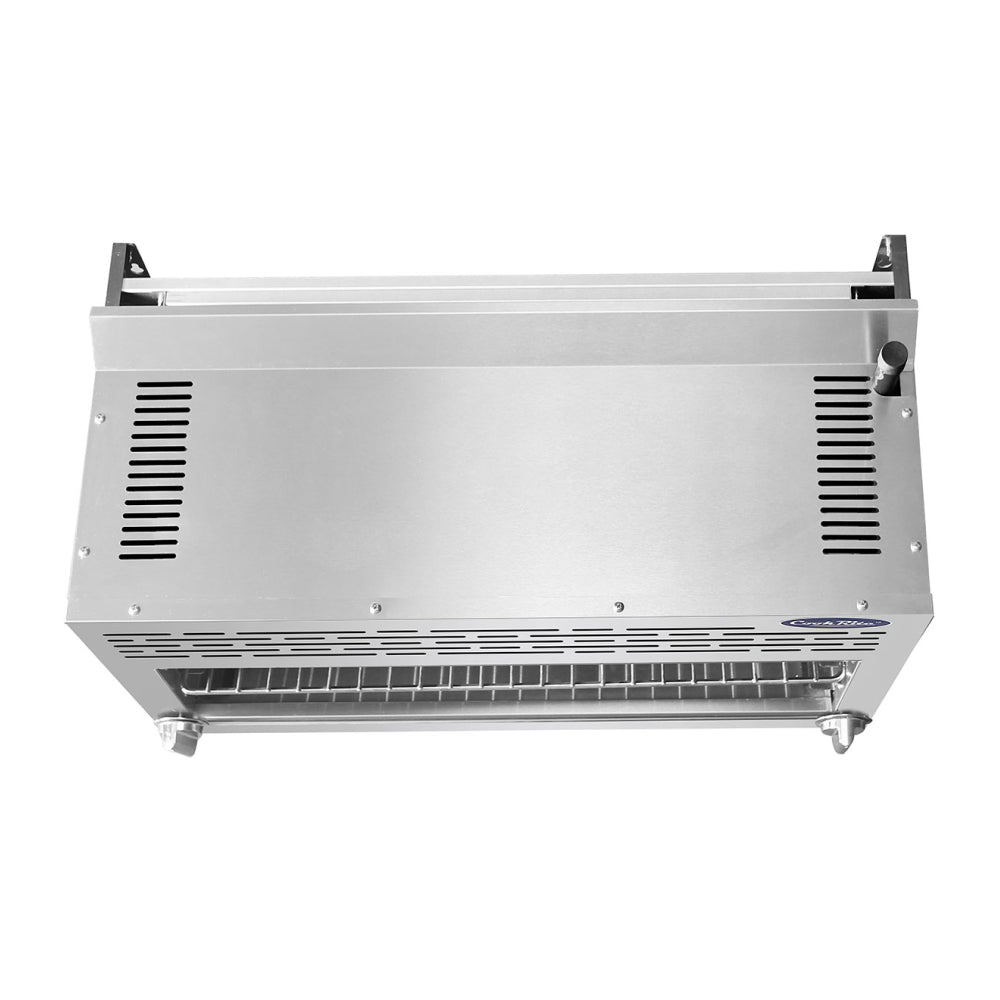 Atosa ATCM 36 Commercial Infrared Cheese Melter - 43,000 BTU High Power for Pizza, Burgers & Nachos - Perfect for Restaurants, Food Trucks & Catering Businesses