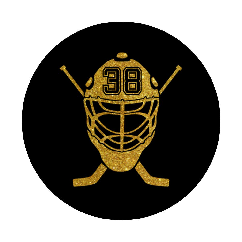 Hockey Player #38 Jersey No. 38 Cool Helmet Gadget Gift - Swappable PopSockets PopGrip for Phones & Tablets - Perfect for Fans, Players, and Tech Enthusiasts