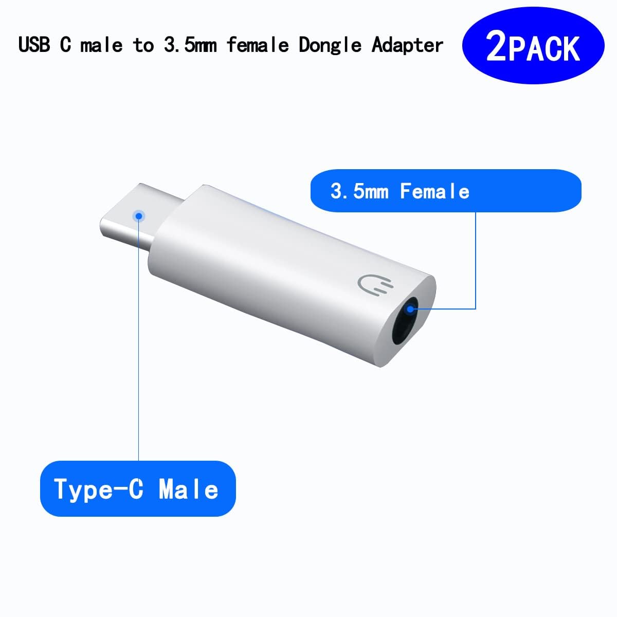 USB C to 3.5mm Audio Headphone Jack DAC Adapter - Compatible with iPhone 15 Pro Max/Plus, Galaxy S23/S22 Ultra, iPad Pro, Pixel - High Quality Digital to Analog Converter for Music, Gaming & Calls