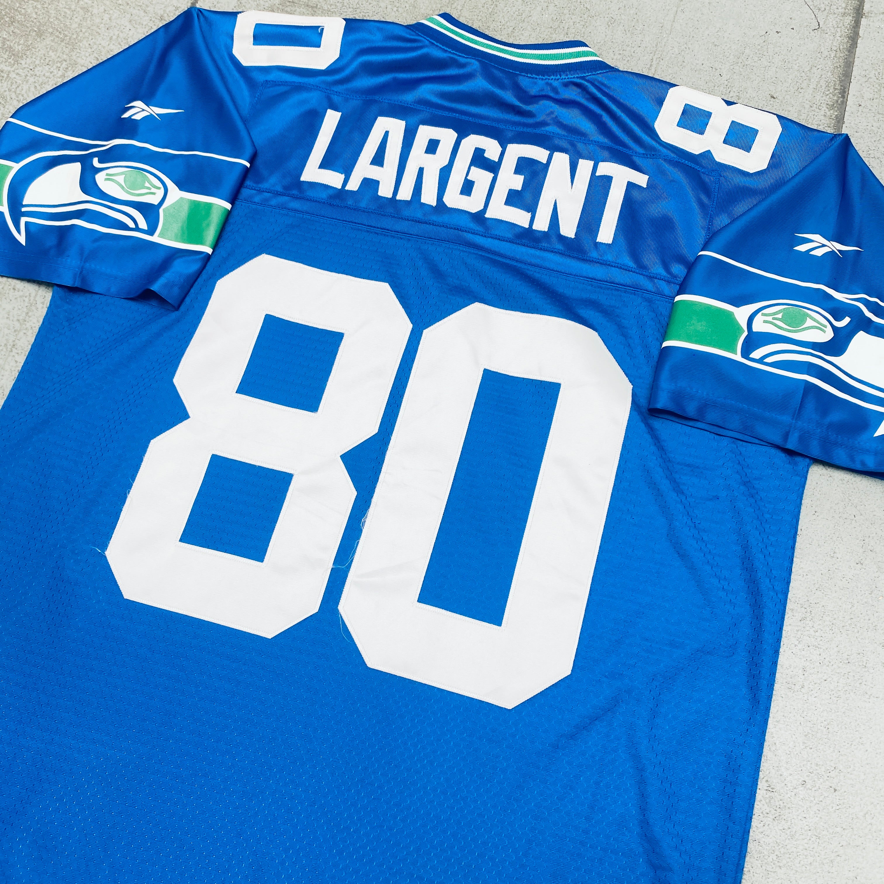 Official Seattle Seahawks Steve Largent 1985 Throwback Jersey - Stitched NFL Football Jersey for Men (Size Large) - Perfect for Game Day, Tailgating & Seahawks Fan Collections
