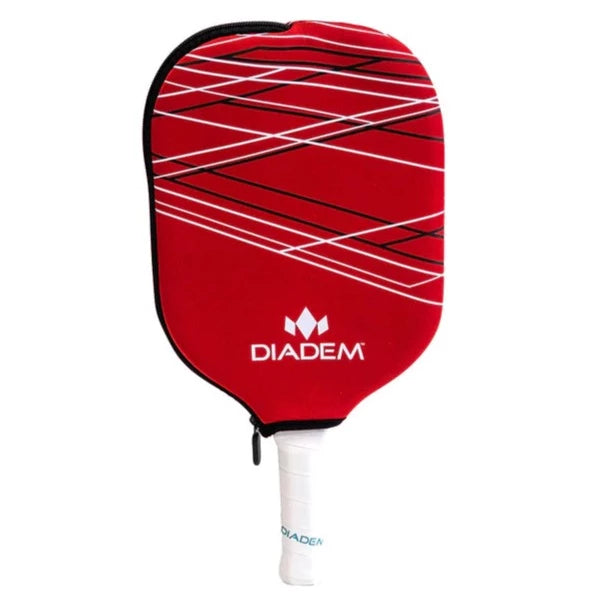 Premium Diadem Pickleball Paddle Cover - Red & Black Court Protection | Durable Paddle Case for Storage & Travel | Perfect for Pickleball Tournaments & Outdoor Play