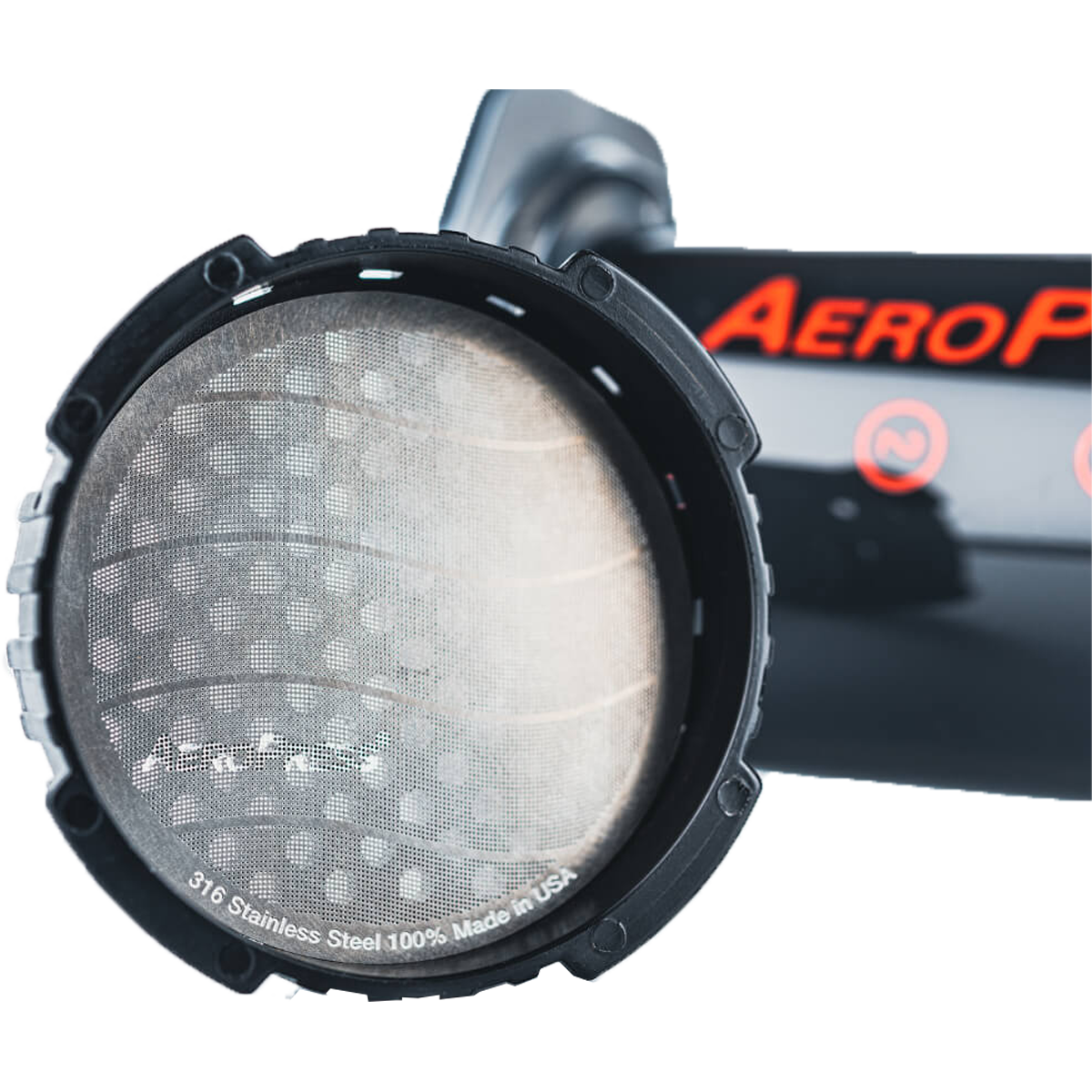 AeroPress Stainless Steel Coffee Filter - Reusable Fine Mesh Metal Filter for AeroPress Original & Go - Perfect for Travel, Camping & Home Brewing