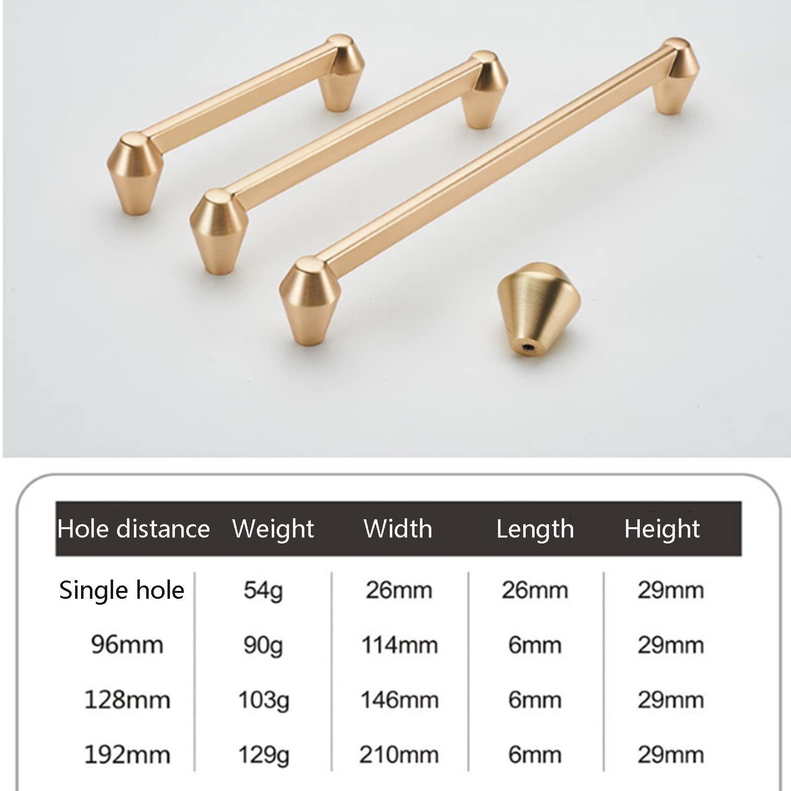 Gold Zinc Alloy Cabinet Knobs - 2 Pack Modern Drawer Pull Handles for Wardrobe, Dresser & Bathroom Furniture | Durable Cupboard Handles with Screws Included | Perfect for Home, Office & Closet Organization