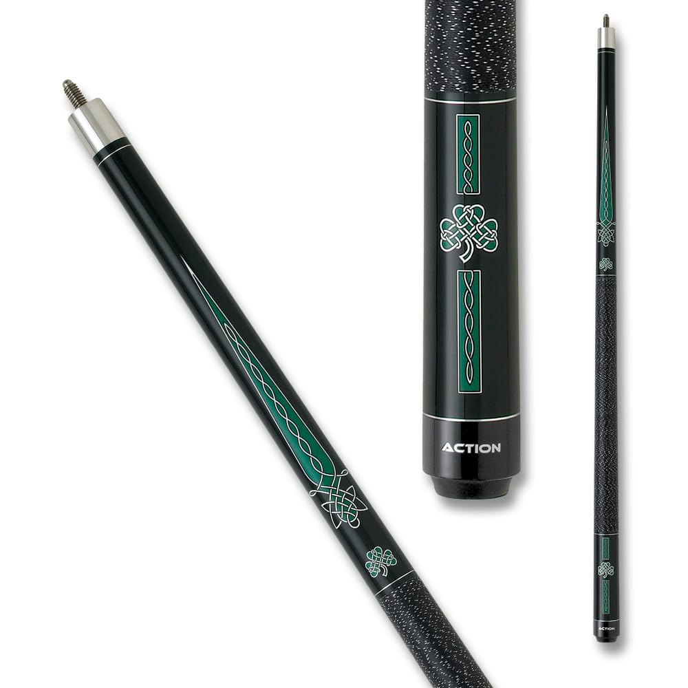 Professional Billiards Pool Cue Stick - High Performance Action Impact Design - Perfect for Irish Themed Game Rooms & Competitive Play