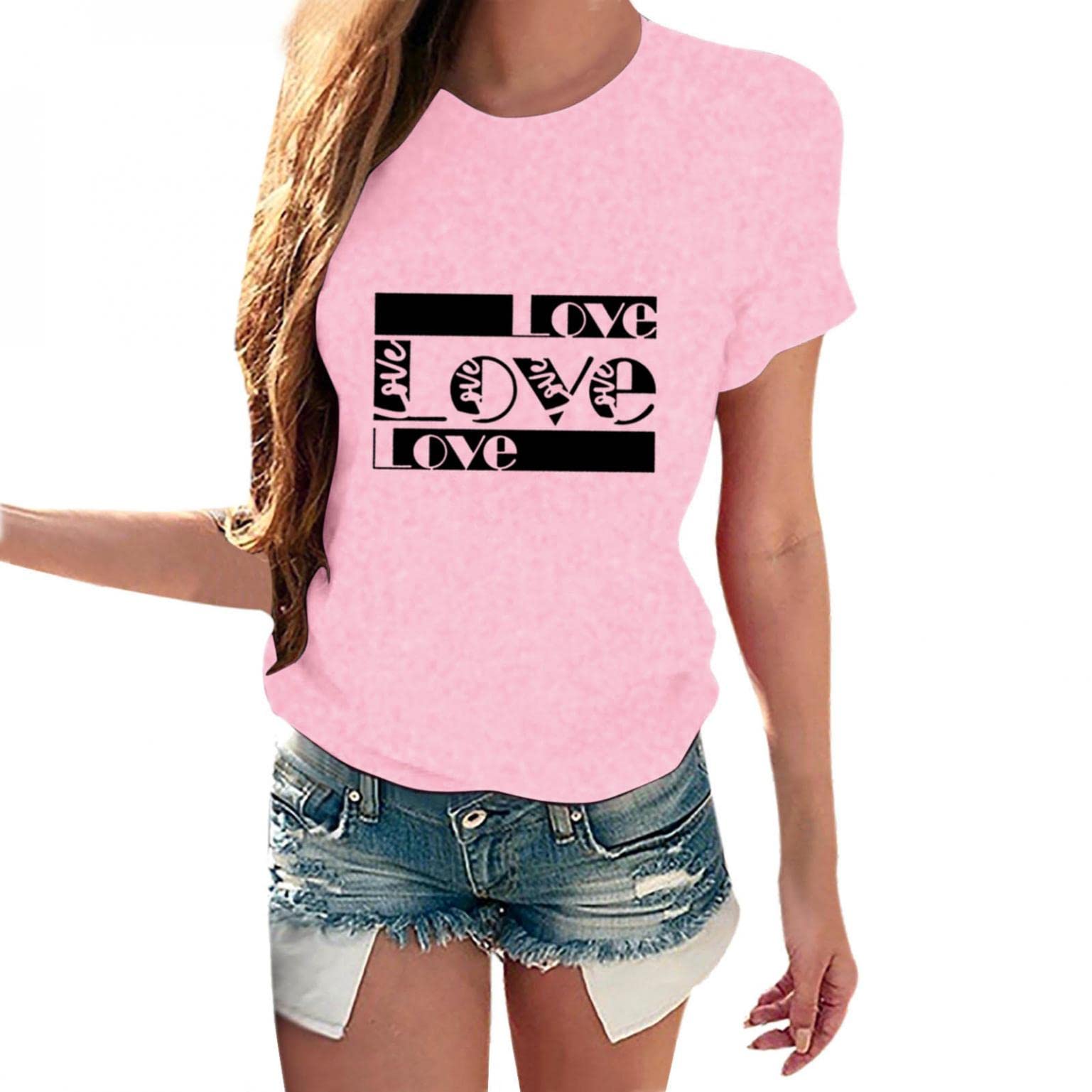 Women's Graphic Print T-Shirts - Aayomet Cute Casual Short Sleeve Summer Tees for Plus Size | Perfect for Everyday Wear, Outings & Vacation