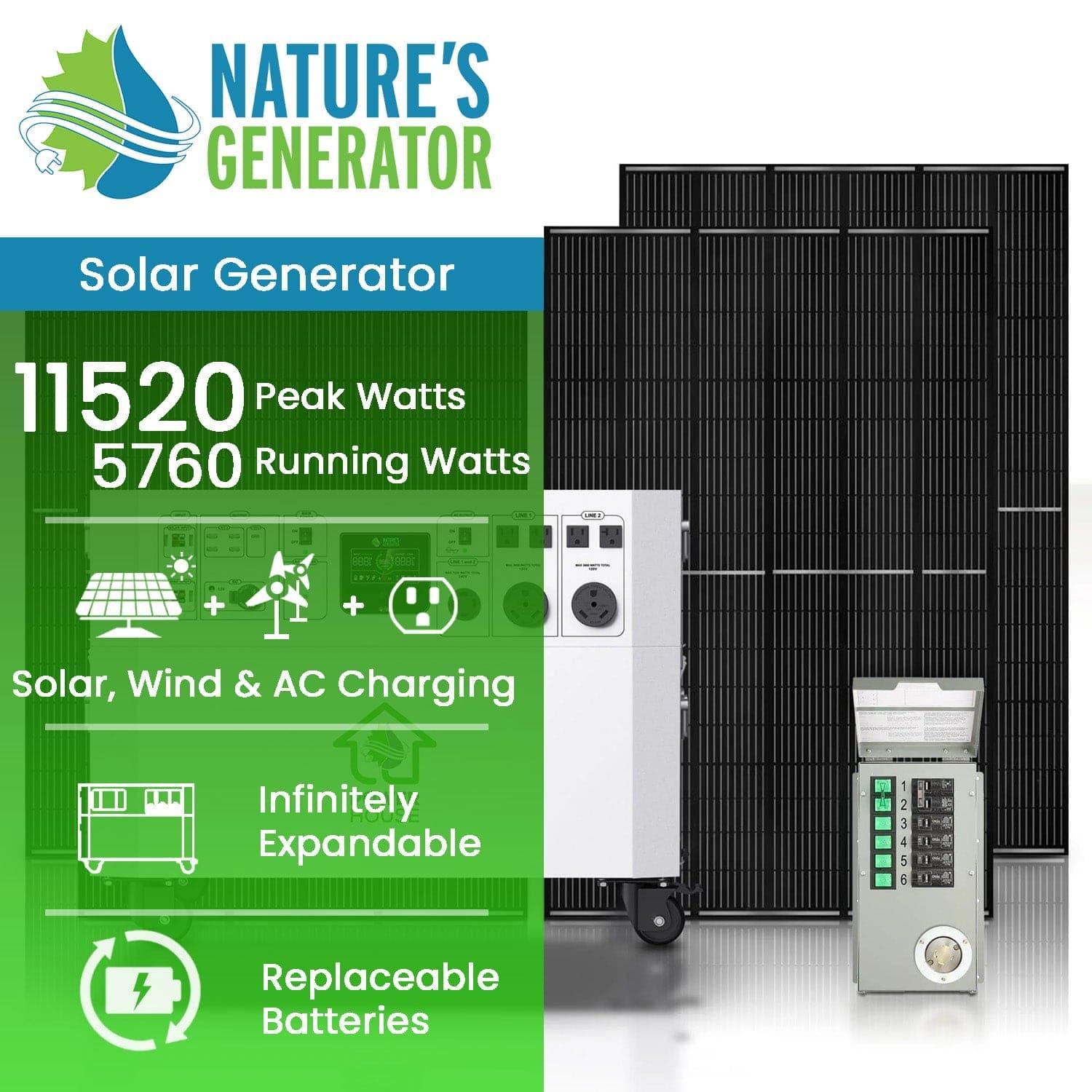 Nature's Generator Powerhouse Gold PE System - Portable Solar Power Generator for Home, Camping & Emergency Backup - Reliable Off-Grid Energy Solution