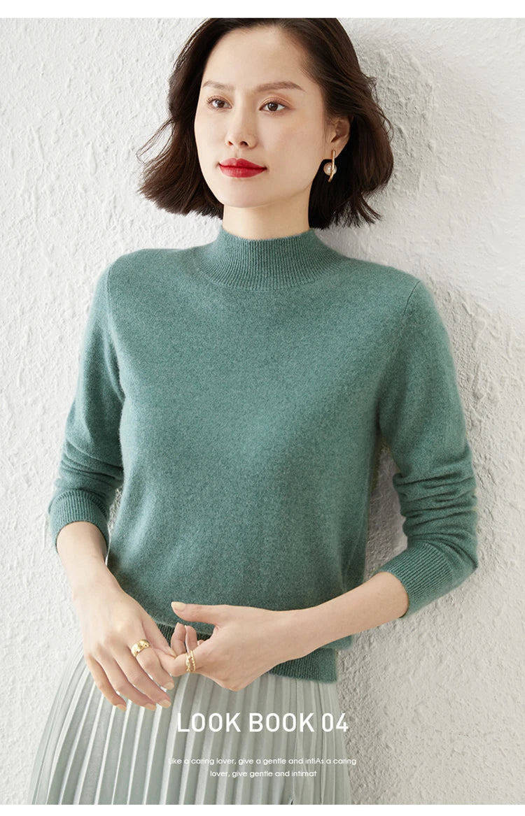 Warm Long Sleeve Pullover Sweater for Women - Cozy Knitwear for Fall & Winter - Perfect for Casual Outfits and Layering