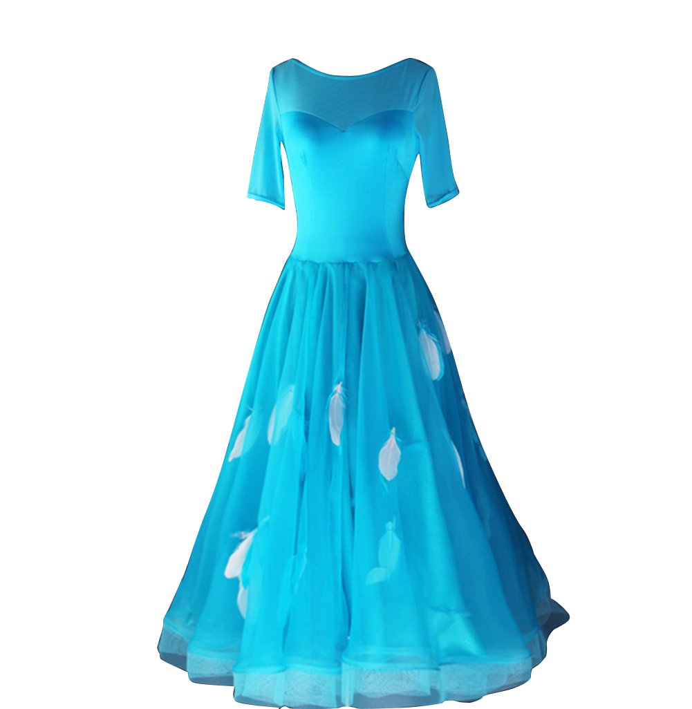 Elegant Ballroom Dance Dress for Women - Modern Waltz & Tango Competition Costume | Professional Smooth Dancewear for Latin, Standard & Social Dancing