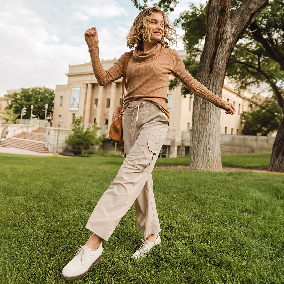 Audrey Cargo Pants for Women - Stylish Cobblestone Color Casual Trousers with Multiple Pockets | Perfect for Outdoor Adventures, Travel & Everyday Wear