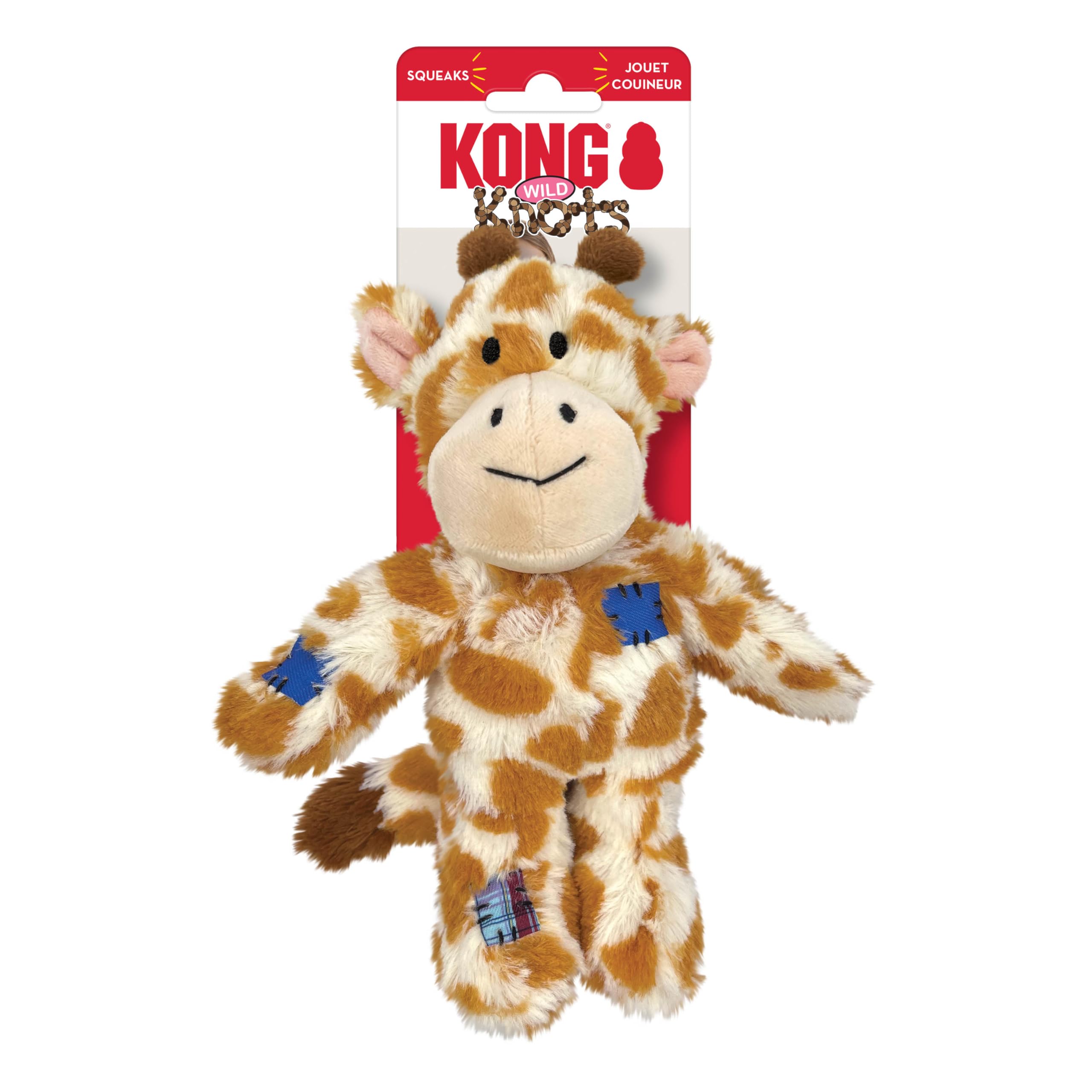 KONG Wild Knots Giraffe Dog Toy for Small & Medium Dogs - Durable Chew Toy for Teething Puppies & Active Dogs - Perfect for Indoor Play & Outdoor Fetch Games