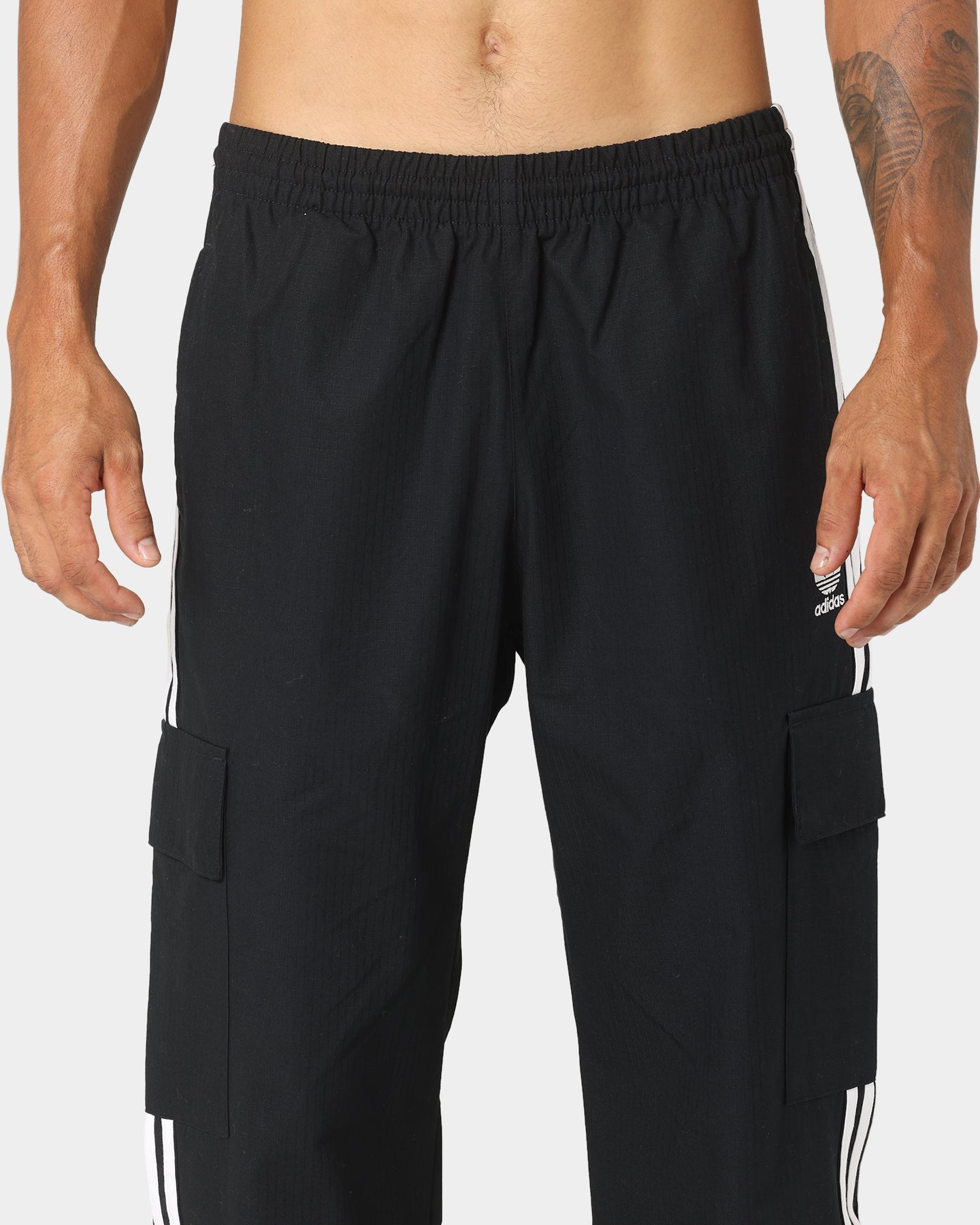 Adidas 3 Stripes Cargo Pants for Men - Black Tactical Military Style Joggers with Multiple Pockets | Perfect for Outdoor Activities, Hiking, Gym & Streetwear Fashion