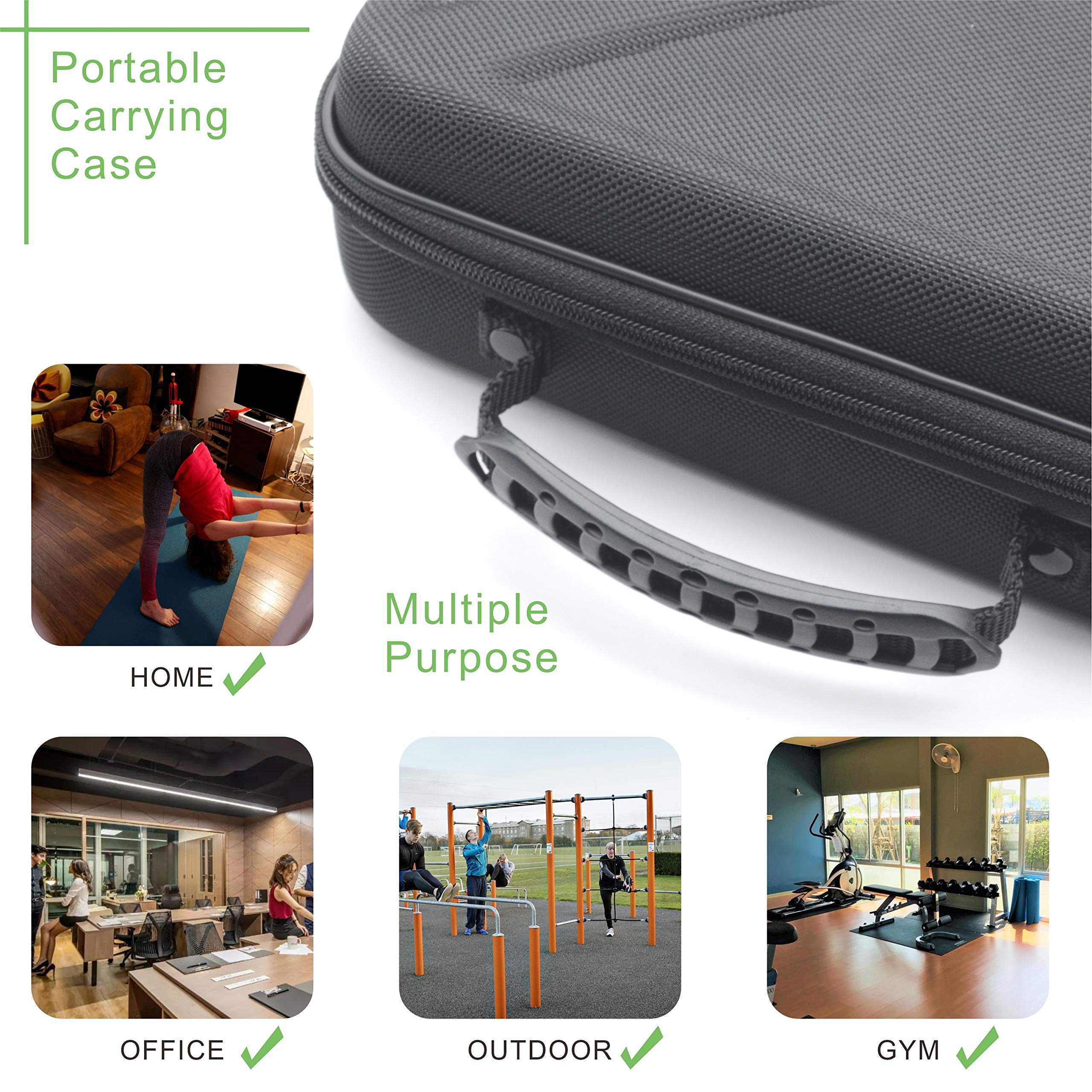 Hypervolt GO Case - Waterproof, Scratch-Resistant & Shockproof Protective Storage Bag for Hypervolt GO Massager + 2 Accessories - Perfect for Travel, Gym & Outdoor Fitness Activities