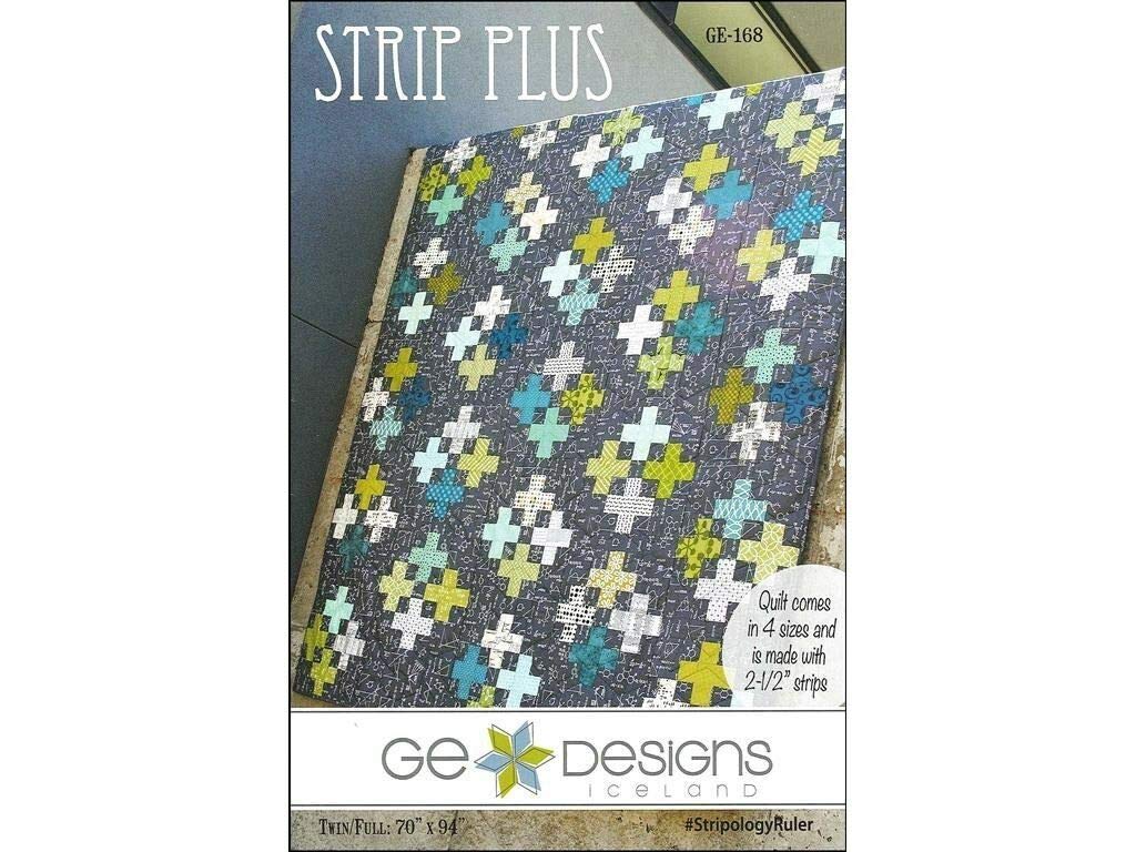Strip Plus Quilt Pattern by GE Quilt Designs - Modern Quilting Fabric for DIY Home Decor, Bedding & Craft Projects