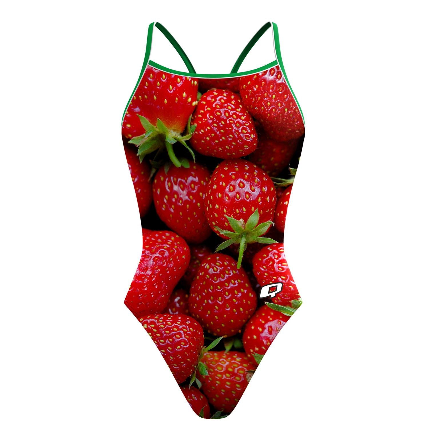 Sexy Strawberry Print Skinny Strap Swimsuit for Women - Summer Beach Vacation & Pool Party Bikini