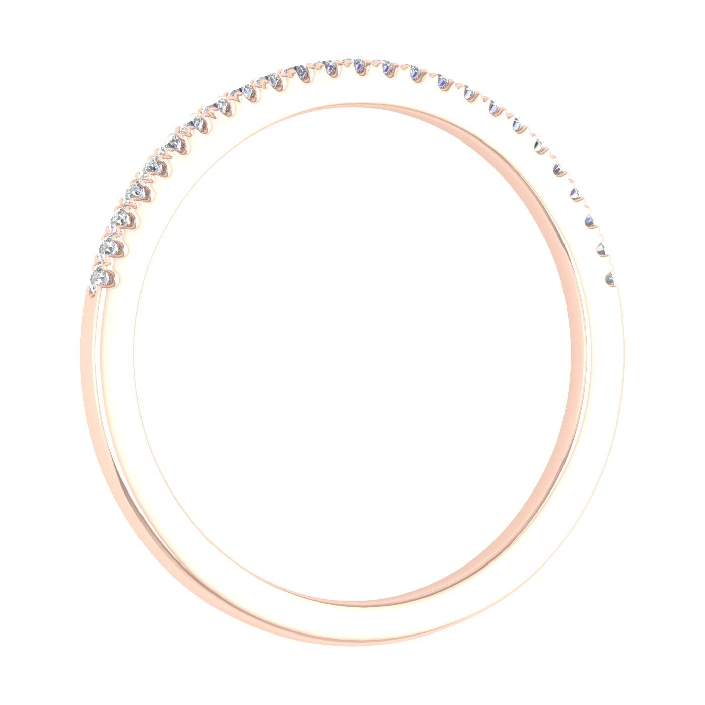 1/10 Carat (ctw) 10K Gold Natural Round Diamond Stackable Ring for Women - IGI Certified - Perfect for Wedding, Anniversary & Everyday Elegance