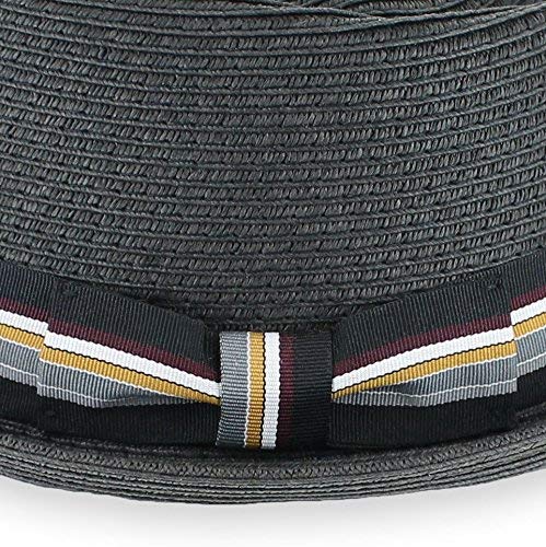 Stylish Belfry Summer Straw Pork Pie Trilby Fedora Hat for Men & Women - Blue, Tan, Black | Perfect for Beach Vacations, Outdoor Weddings & Summer Fashion