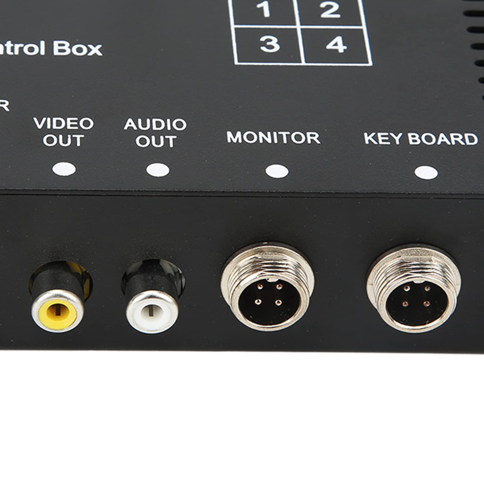 4 Channel Input 2 Way Output Rearview Camera Splitter Box - DC12V/24V Parking Camera Control Splitter for Car, Truck, Bus, Trailer & Boat - Perfect for Multi-Vehicle Monitoring & Backup Safety Systems