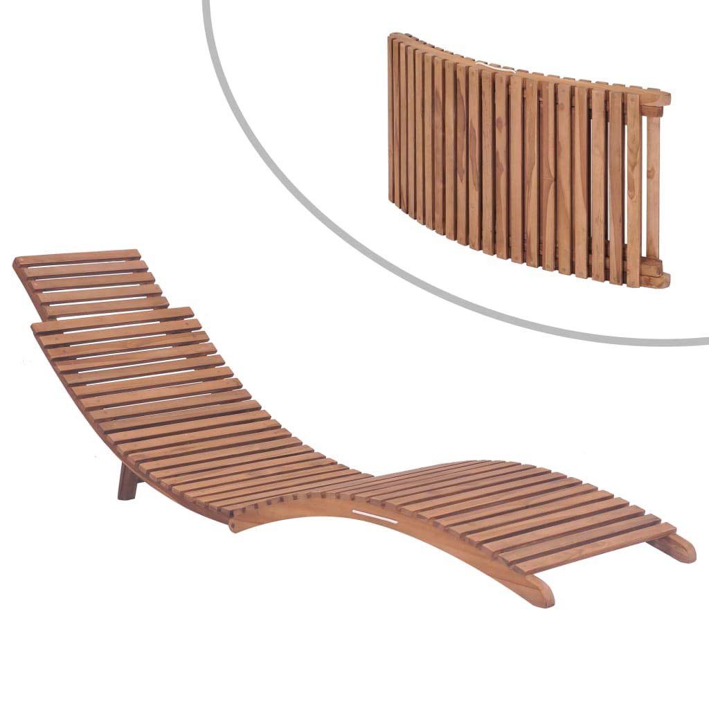 Premium Solid Teak Wood Folding Sun Lounger - Adjustable Backrest with Cushion - Outdoor Patio Chaise Lounge for Poolside, Deck, Garden & Backyard Relaxation | Perfect for Sunbathing, Reading & Outdoor Lounging