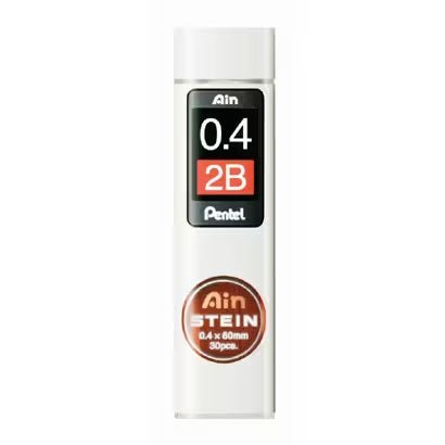 Pentel Ain STEIN Black Pencil Lead - 0.5mm HB Refills for Mechanical Pencils (12 Pack) - Smooth Writing for School, Office & Sketching