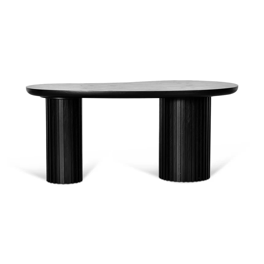 Premium Black Oak Wooden Office Desk 1.7m - Modern Executive Workstation for Home Office, Study Room & Professional Workspace
