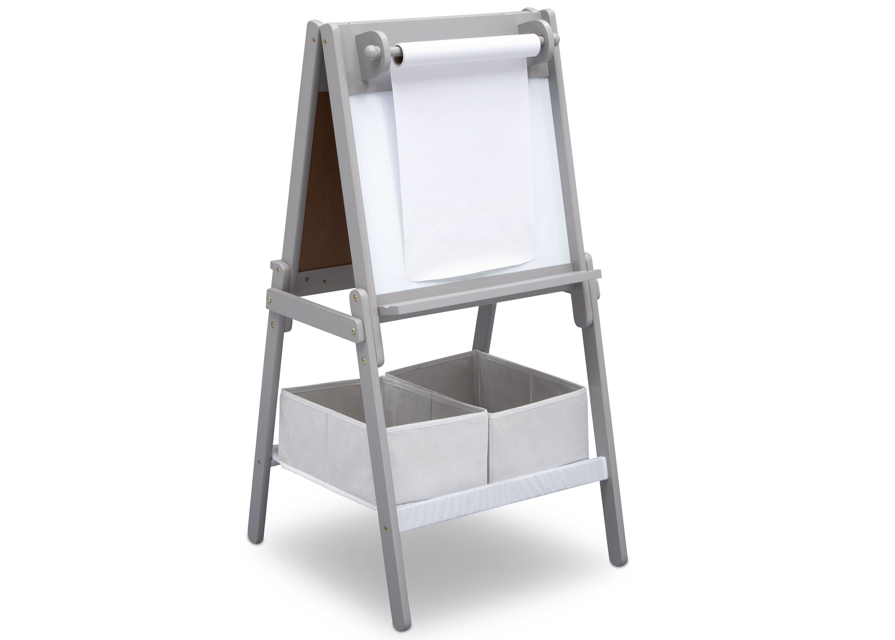 MySize Double Sided Storage Easel - Adjustable Kids Art Easel with Dry Erase & Chalkboard - Perfect for Home, Classroom & Art Studio