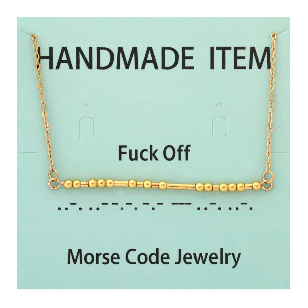 Custom Morse Code Necklace for Women - Personalized Gold & Silver Jewelry Gift for Her - Perfect for Anniversaries, Birthdays & Special Occasions