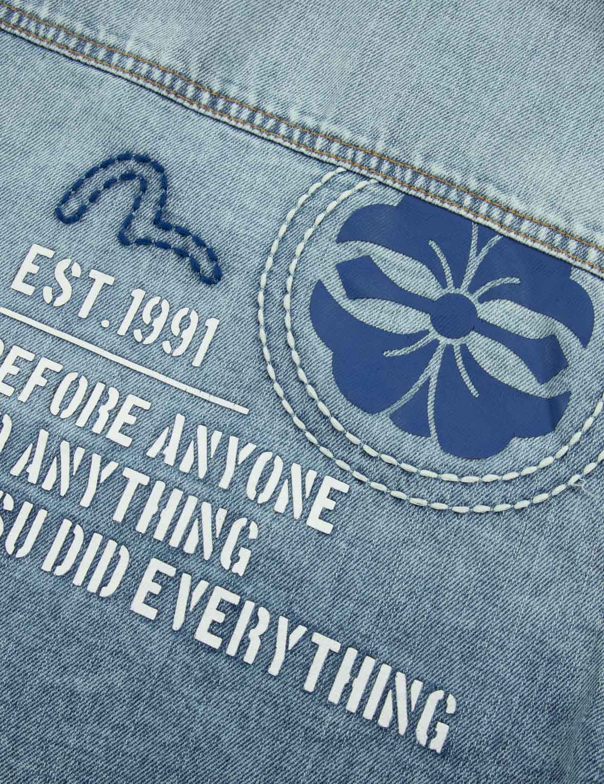 Hand Stitched Multi-Print Loose Fit Denim Shirt for Men & Women | Casual & Streetwear Style | Perfect for Outdoor Activities, Travel & Everyday Wear