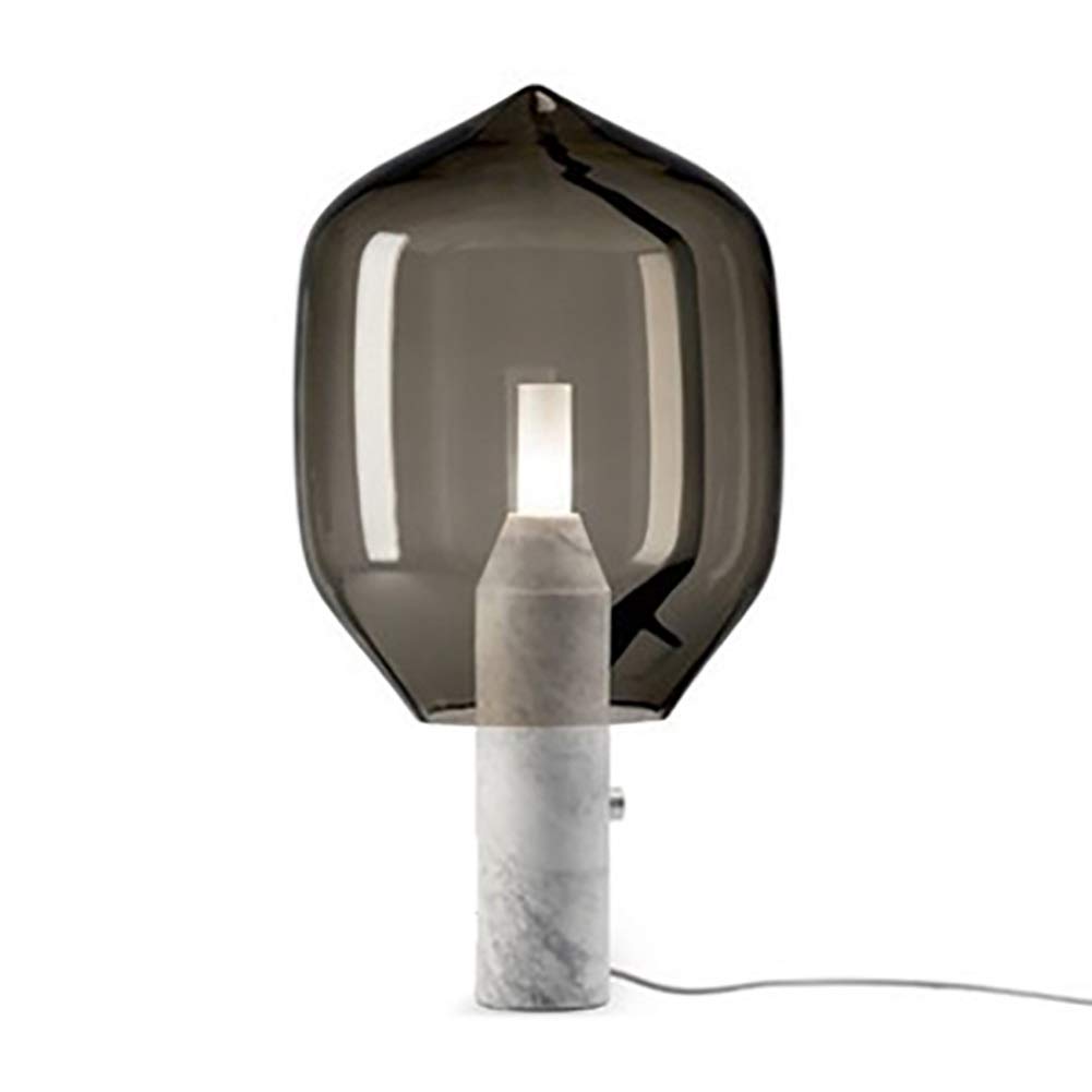 Nordic Glass Art Table Lamp - Modern Industrial Marble Bedside Lamp with Dimmer Switch for Bedroom, Cafe & Bar Decor (Color: #2, Size: Medium) | Stylish Lighting for Home, Office & Commercial Spaces