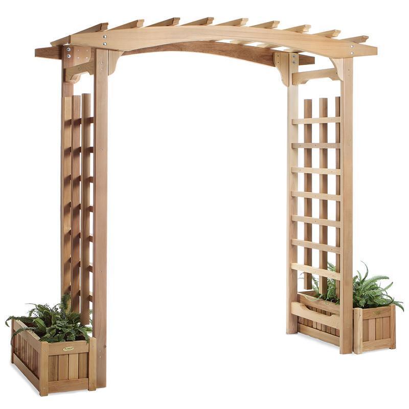 6ft Cedar Garden Pagoda Arbor - Rustic Outdoor Archway for Weddings, Events & Backyard Decor | Durable & Weather-Resistant Wood Structure