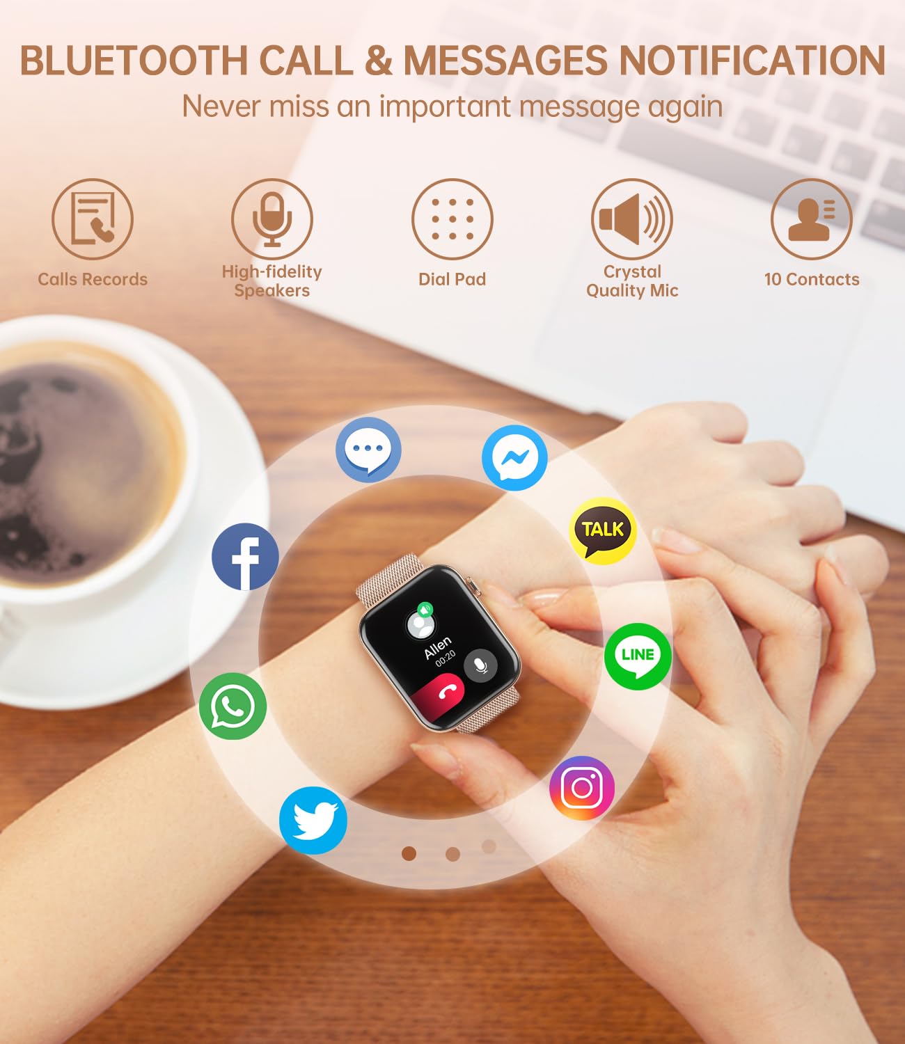 Smart Watches for Women with Answer/Make Call Function - 1.85