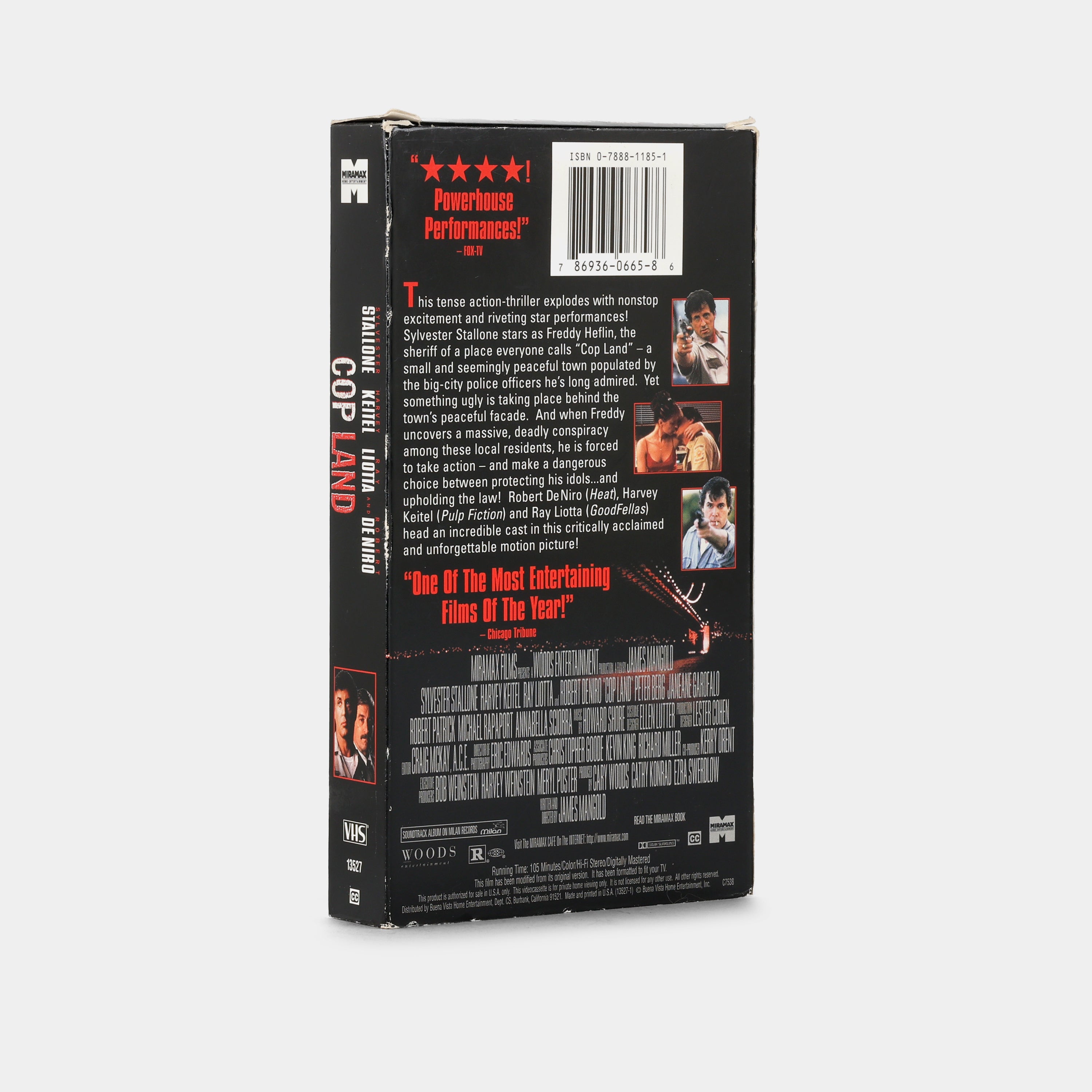 Cop Land VHS Tape - 1997 Crime Drama Starring Sylvester Stallone & Robert De Niro - Classic Movie Collectible for Film Buffs & 90s Nostalgia Lovers - Perfect for Home Theater Nights & Vintage Movie Collections