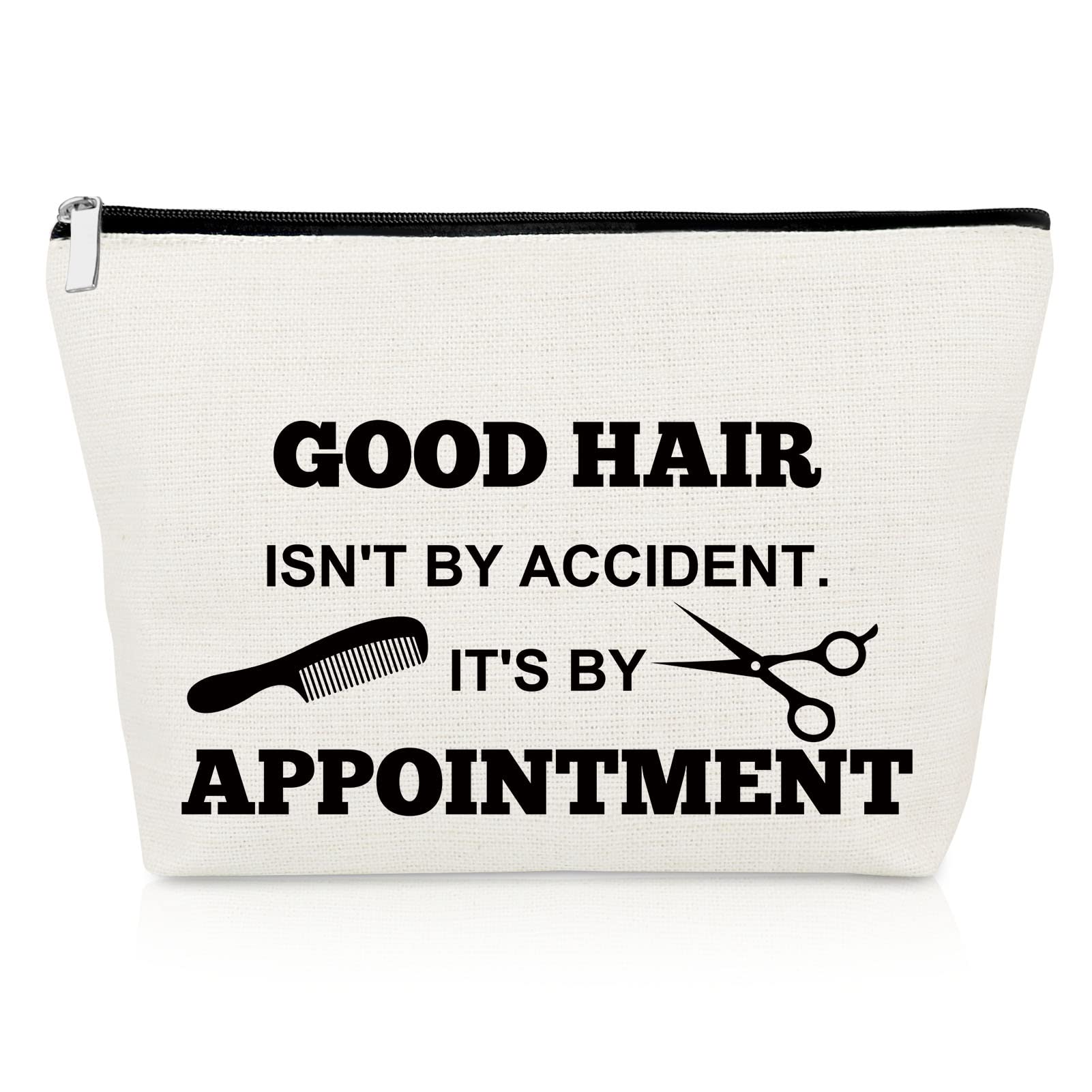 Funny Hair Stylist Gifts for Women - Cute Makeup Bag & Travel Toiletry Pouch - Perfect Hairdresser Appreciation, Birthday, Graduation & Retirement Gifts - Great for Salon Professionals, Cosmetologists & Beauty Lovers