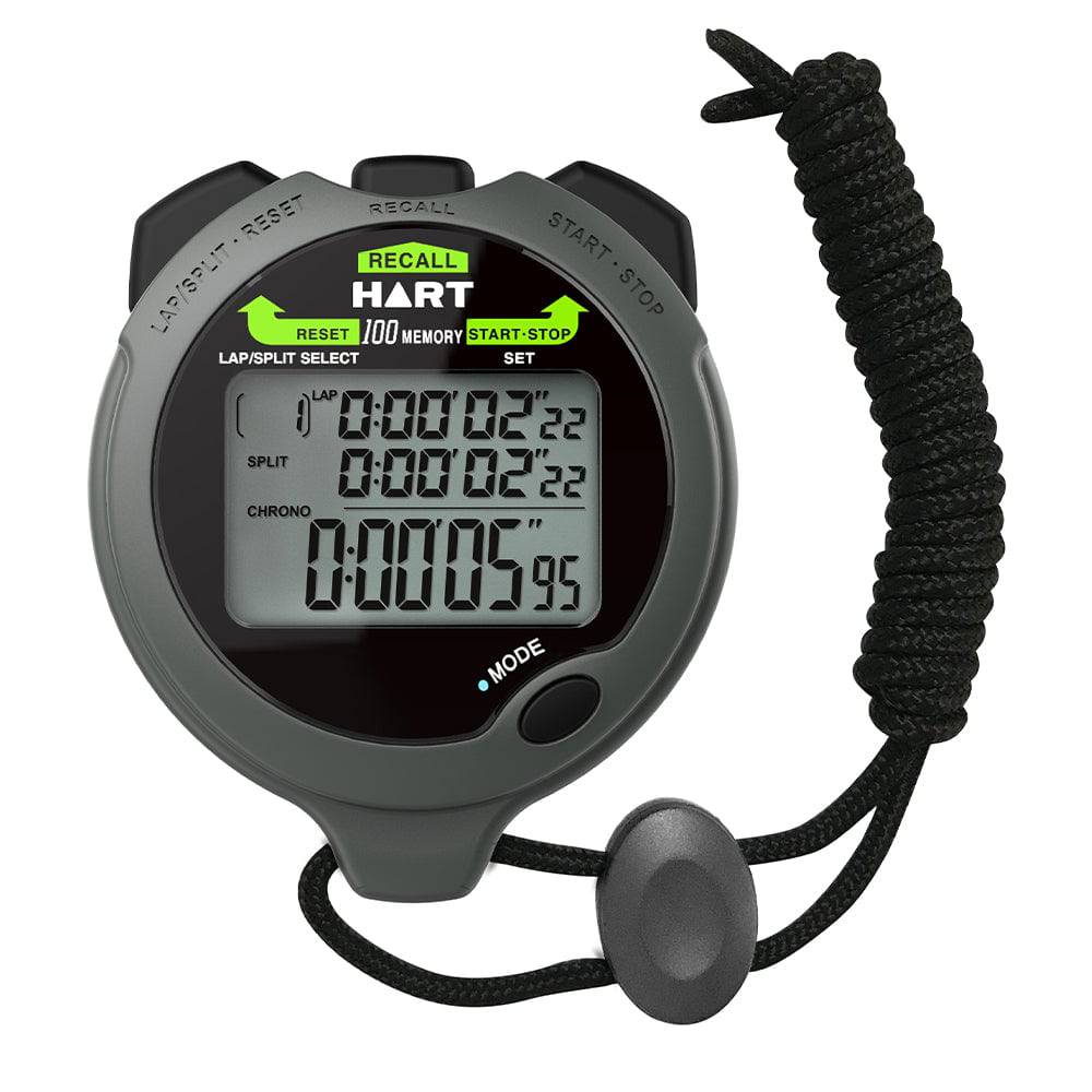HART 100 Lap Coach Stopwatch - Digital Sports Timer with Large Display for Track, Swimming & Training - Perfect for Coaches, Athletes & Fitness Enthusiasts