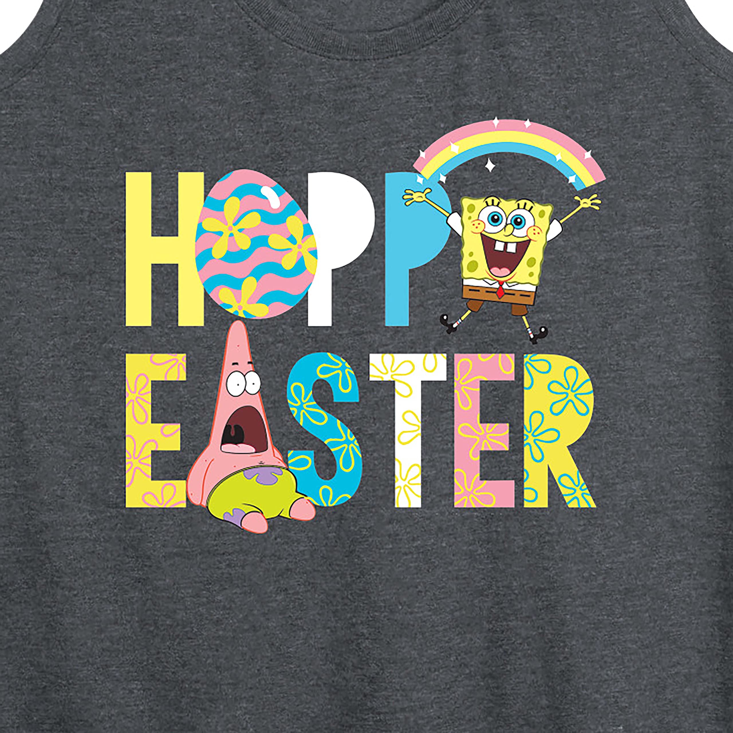 HYBRID APPAREL Women's Spongebob Squarepants Easter Racerback Tank Top - Cartoon Graphic Tee for Spring & Summer Outfits, Beachwear, and Casual Wear